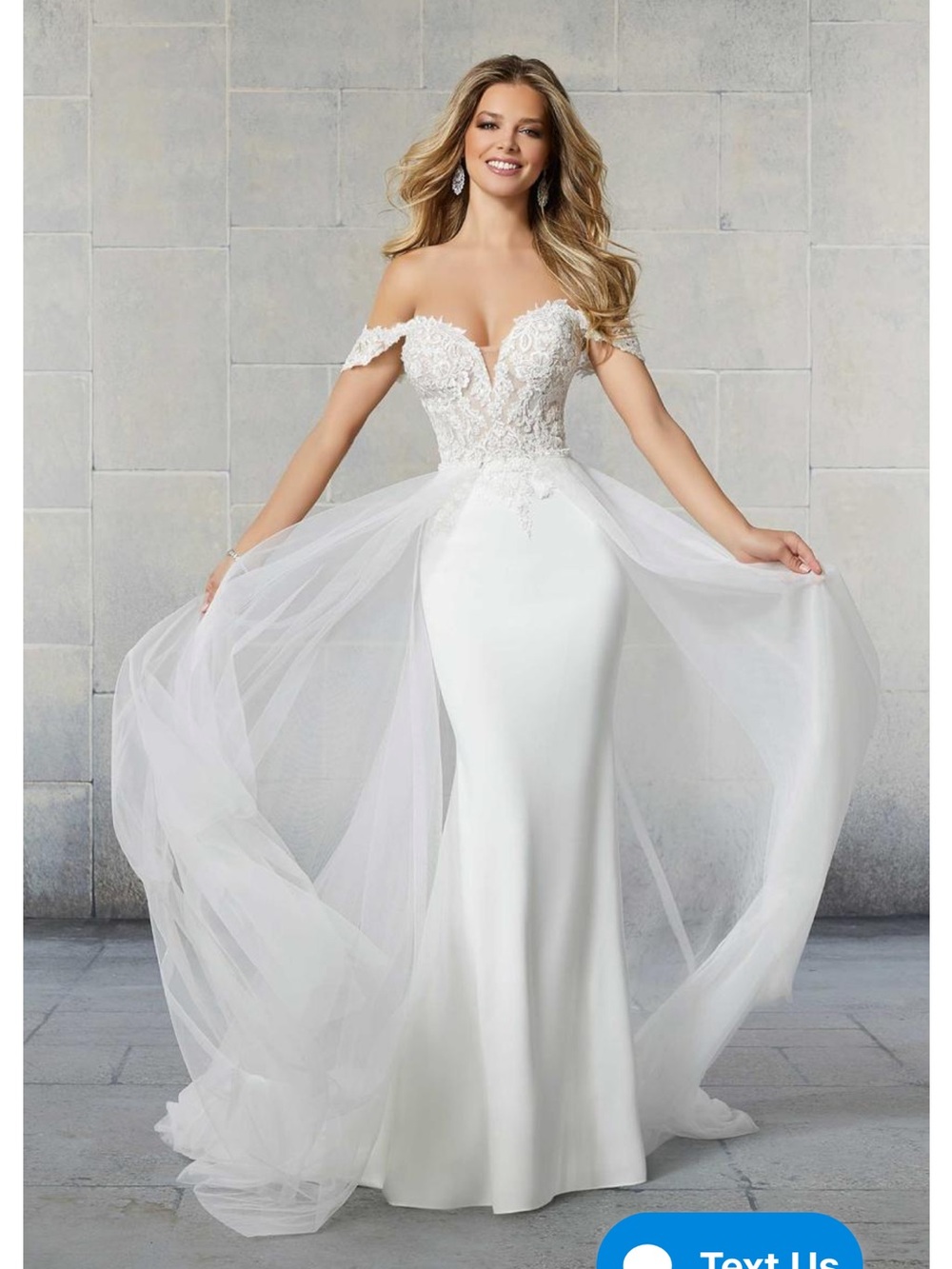 6922 Morilee Tulle bridal overskirt /train only